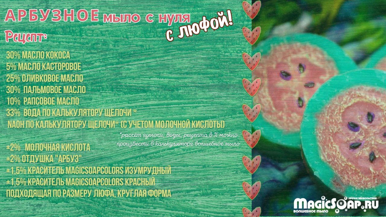 Рецепты мыла